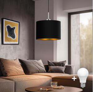 Eglo - Lampadario LED a sospensione con filo TUNJA 1xE27/60W/230V nero