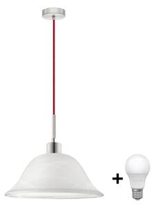 Lampadario LED a sospensione con cavo 1xE27/60W/230V bianco/rosso