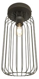Plafoniera Minimal Industrial Njoror 1 Luce Nera