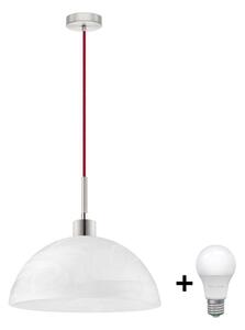 Lampadario LED a cavo 1xE27/60W/230V bianco/rosso