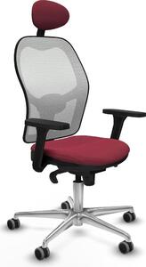 Sedia da ufficio con poggiatesta Jorquera Piqueras y Crespo 3D086G1 Rosso granato