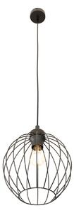 Sospensione Minimal Industrial Euryphaessa 1 Luce Nera