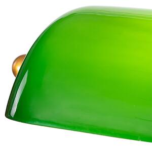 Lampada da terra Smart Banker bronzo con vetro verde incl. WiFi A60