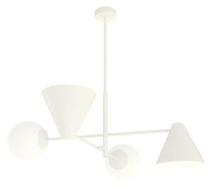 Plafoniera Moderna Industrial Nodens 4 Luci Bianco