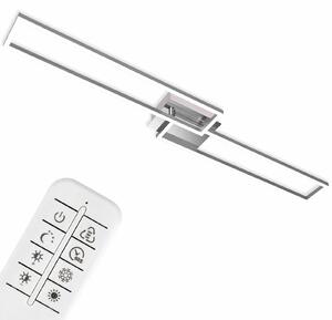 Plafoniera BRILONER LEUCHTEN FRAME, 40 W, 4400 lm, IP20, cromo-alluminio, metallo-plastica, dimmerabile, CCT, 110 x 24,8 x 7,8 cm