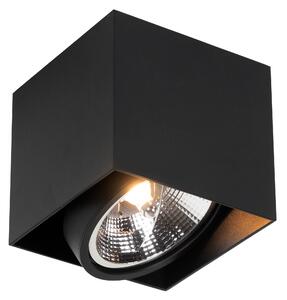 Macchia di design quadrato nero AR111 - BOX