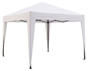 Gazebo richiudibile 3x3 pieghevole a fisarmonica automatico mercato tenda con sacca colore bianco