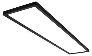 Briloner Tava LED lampada da soffitto 98 cm, piatta, retroilluminata, nera