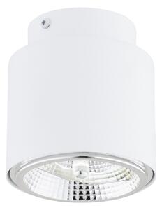 Plafoniera Moderna 1 Luce Faretto Aditya In Acciaio Bianco