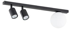 Plafoniera Minimal 3 Luci Vaishravana In Acciaio Nero E14+Gu10