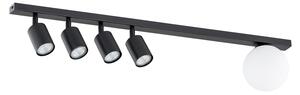 Plafoniera Minimal 5 Luci Vaishravana In Acciaio Nero E14+Gu10