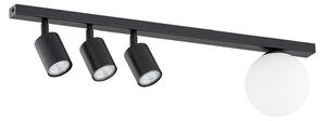 Plafoniera Minimal 4 Luci Vaishravana In Acciaio Nero E14+Gu10