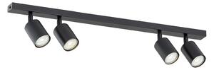 Plafoniera Moderna 4 Luci Faretti Vaishravana In Acciaio Nero