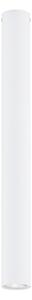 Plafoniera Moderna Faretto Mahadeva 1 Luce Acciaio Bianco 60 Cm