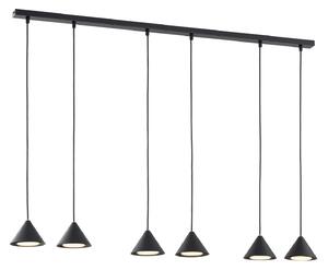 Sospensione Minimal Narayana 6 Luci In Acciaio Nero