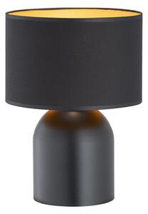 Lampada Da Tavolo Nordica Uma 1 Luce In Acciaio Nero E Oro