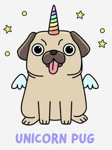 Illustrazione Funny unicorn pug, Panuwach