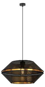Sospensione Contemporanea 1 Luce Tristram In Metallo Nero E Oro