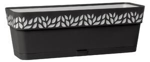 Cassetta portafiori Opera Cloe in polipropilene colore grigio antracite H 17 x L 50