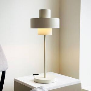 Lampada da tavolo Dyberg Larsen Stoke, bianco stucco, altezza 49,5 cm