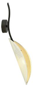 Applique Nordica 1 Luce Marte In Acciaio Nero Bianco E Oro
