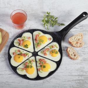 Piastra per Pancake Forma a Cuore 26 cm Alluminio Nero - Tognana