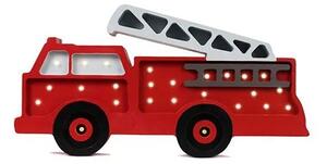 Little Lights: Lampada in Legno Fire Truck Lamp Red 35×34,5×5,5 cm