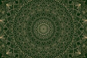 Quadri dettagliato Mandala decorativo verde