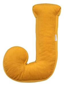 Cuscino in Velluto Giallo Lettera J - Betty's Home