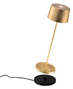 Zafferano Olivia 3K lampada da tavolo ricaricabile oro