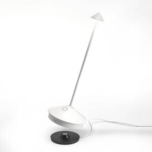 Zafferano Pina 3K lampada da tavolo ricaricabile IP54 bianco