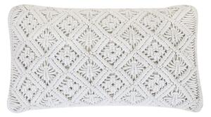 Set di 2 cuscini decorativi bianco cotone macramè 30 x 50 cm corda boho Retro Decor accessori Beliani