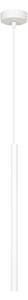 Lampadario 1 Luce Moderno Tsukiyomi Acciaio Bianco E Paralume A Cilindro Sottile