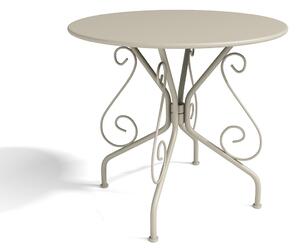 Tavolo da giardino in Metallo Stile ferro battuto Beige - GUERMANTES