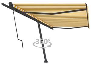 Tenda da Sole Autoportante Automatica 500x350 cm Gialla Bianca