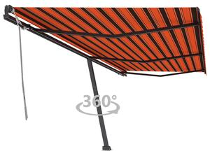 Tenda da Sole Autoportante Manuale 600x350cm Arancione/Marrone