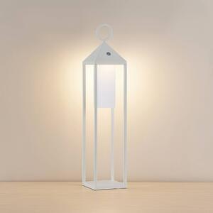 Lucande Miluma lanterna LED esterni, 64 cm, bianco