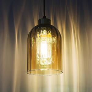 TK Lighting Lampada a sospensione Satipo, vetro, 1 luce, ambra