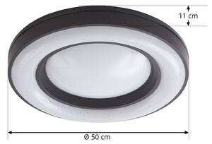 Lindby Aaesha plafoniera LED bianco/nero Ø50,5cm