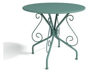 Tavolo da giardino in Metallo Stile ferro battuto Verde mandorla - GUERMANTES