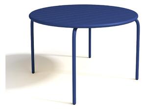 Tavolo tondo da giardino D. 110 cm in Metallo Blu notte - MIRMANDE