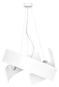 Sospensione Moderna 1 Luce Wugu In Fasce Di Acciaio Bianco