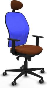 Sedia da ufficio con poggiatesta Jorquera Piqueras y Crespo 1D036G1 Blu Marrone