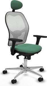 Sedia da ufficio con poggiatesta Piqueras y Crespo 3D086N1 Verde smeraldo