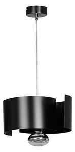 Sospensione Moderna 1 Luce Arciere In Acciao Nero E Cromo