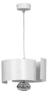 Sospensione Moderna 1 Luce Arciere In Acciao Bianco E Cromo