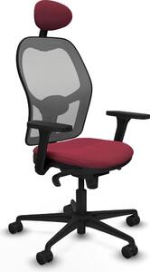 Sedia da ufficio con poggiatesta Jorquera Piqueras y Crespo 3D036N1 Rosso granato