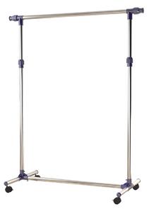 HomCom Stender Appendiabiti Larghezza e altezza regolabili con Ruote in Acciaio Inox 160 x 170cm