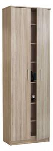 Armadio scarpiera con 7 scaffali in Truciolare cm 33x45x192 - BONIFACE - Olmo