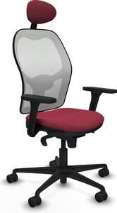 Sedia da ufficio con poggiatesta Jorquera Piqueras y Crespo 3D036N1 Rosso granato